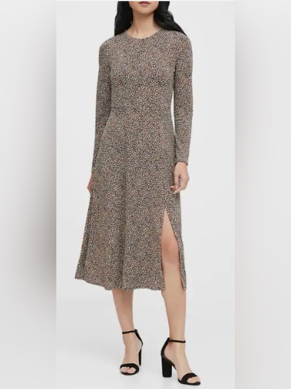 Banana Republic Long Sleeve Animal Print Dress